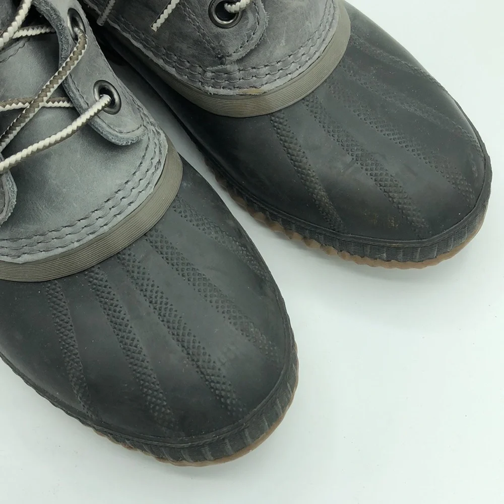 SOREL Cheyanne II Duck Boots Men’s 8 Gray Waterproof Lace Up NM2575-052